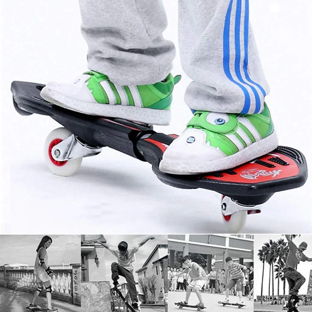 Bordo del serpente Bordo del pattino Bordo di vitalità Bordo del camuffatore per onda Waveboard Esperienza Principiante Bambini Bordo flash a due ruote resistente all'usura Unisex, Adulto, Bambini