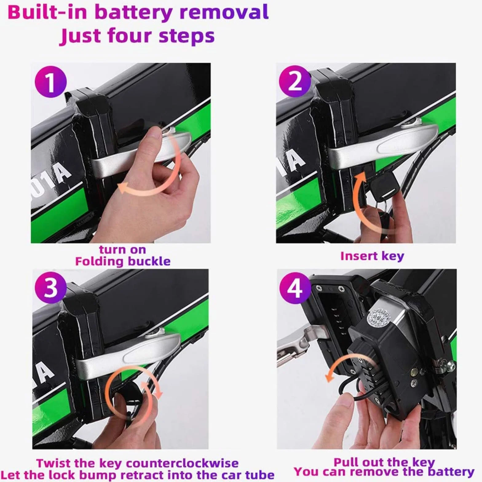 48V Batteria Bici Elettrica 14Ah per Shengmilo Batteria per bici elettrica pieghevole per Samebike LO26 20LVXD Batteria 350w 500w 750w 1000w Motore