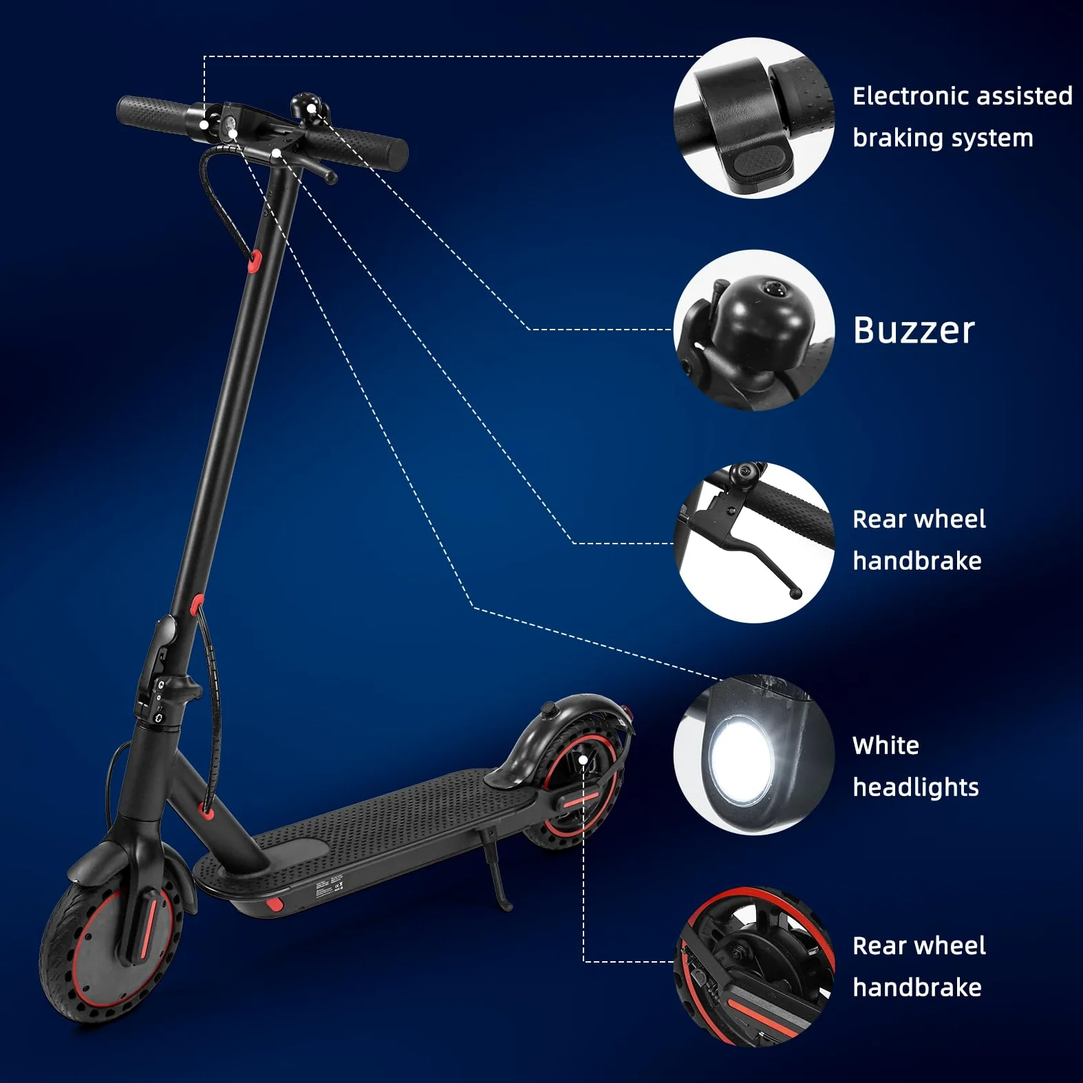 8,5" Monopattino elettrico pieghevole in lega di alluminio Connettività App legale per strada inclusa funzione di blocco Carico, 30Km di Autonomia, Batteria 387 Wh, Carico Massimo 120KG