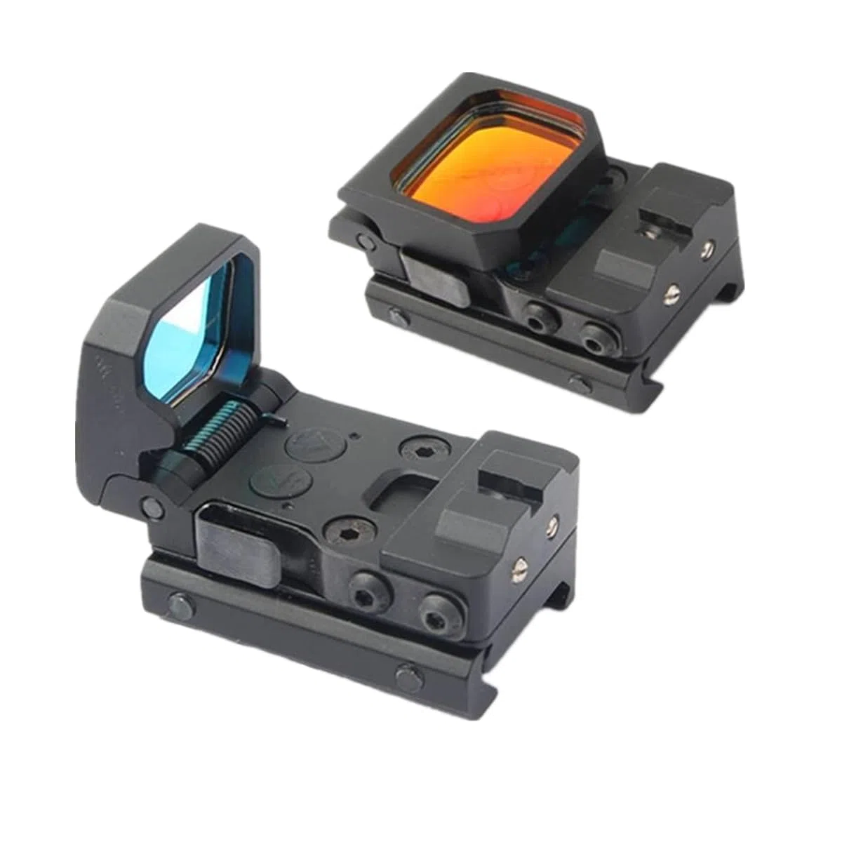 FIRECLUB pistola pieghevole pieghevole a punti rossi regolabile luminosità Visor Reflex Visor RMR 20 mm installazione gamma di installazione (pulsante nero e on/off)