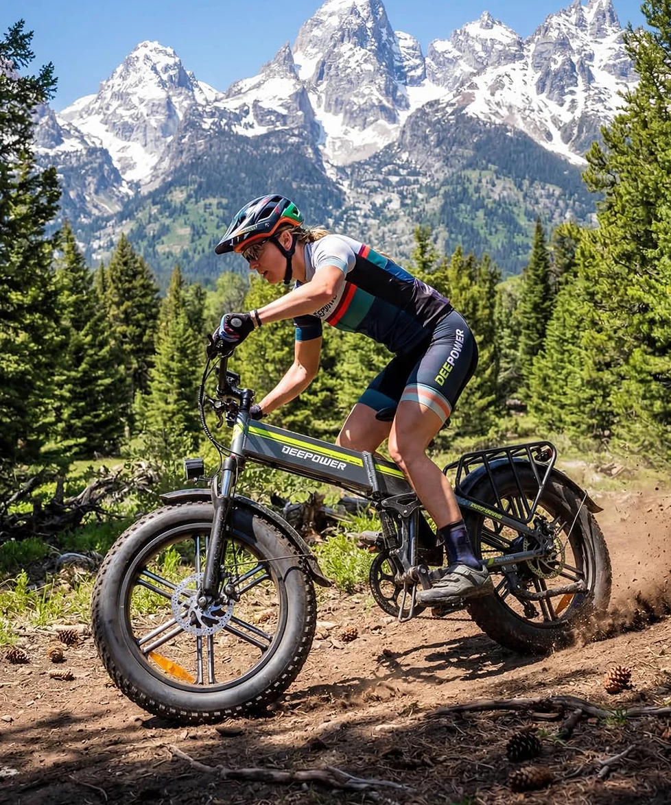 Bici Elettrica Pieghevole, Batteria Rimovibile 48V 25Ah, Autonomia 110KM, Bici Elettrica con Pneumatici Grassi 20'' x 4, Sospensione Completa, Freno Idraulico, 7 Velocità, Bici Elettrica in Alluminio