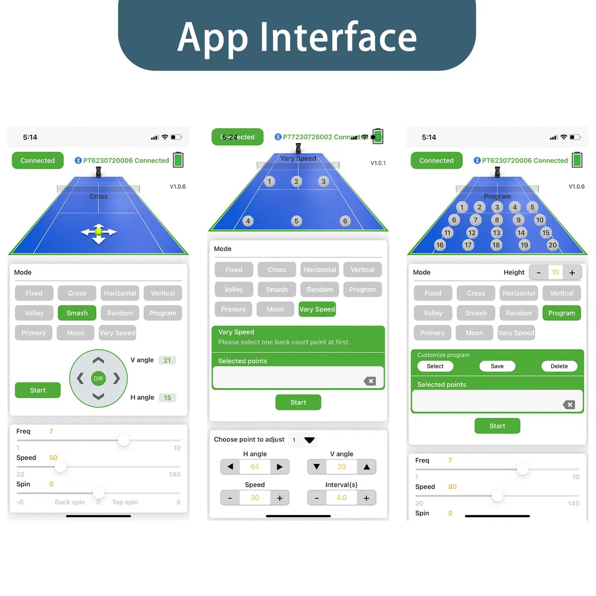 PUSUN Macchina intelligente per palline da tennis - Servizio automatico con controllo APP/telecomando/iWatch, 120 km/h, 28 punti di atterraggio, batteria 4-6H per allenamento/coaching