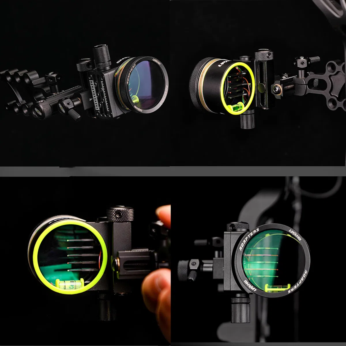 wolfman Tiro con L'Arco Mirino ad Arco Compound 5 Pin 0.019 "Fibra Ottica Micro Regolazione Mirino ad Arco Mirino da con Luce per Mano Destro Sinistro da