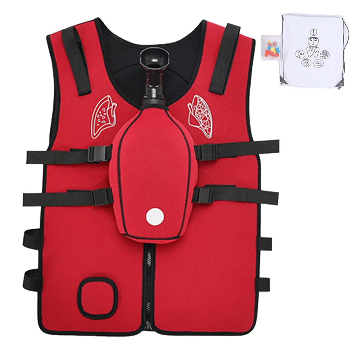 Gilet da allenamento anti-soffocamento con cinghie regolabili per la sicurezza di adulti e bambini