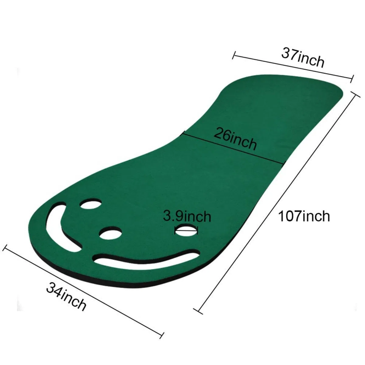 Crestgolf Tappetino da Golf Tappetino da Golf Tappetino da Allenamento Personale Tempo Libero all'aperto o al Chiuso Tappetino da Campeggio Pieghevole a 3 Fori Facile da riporre