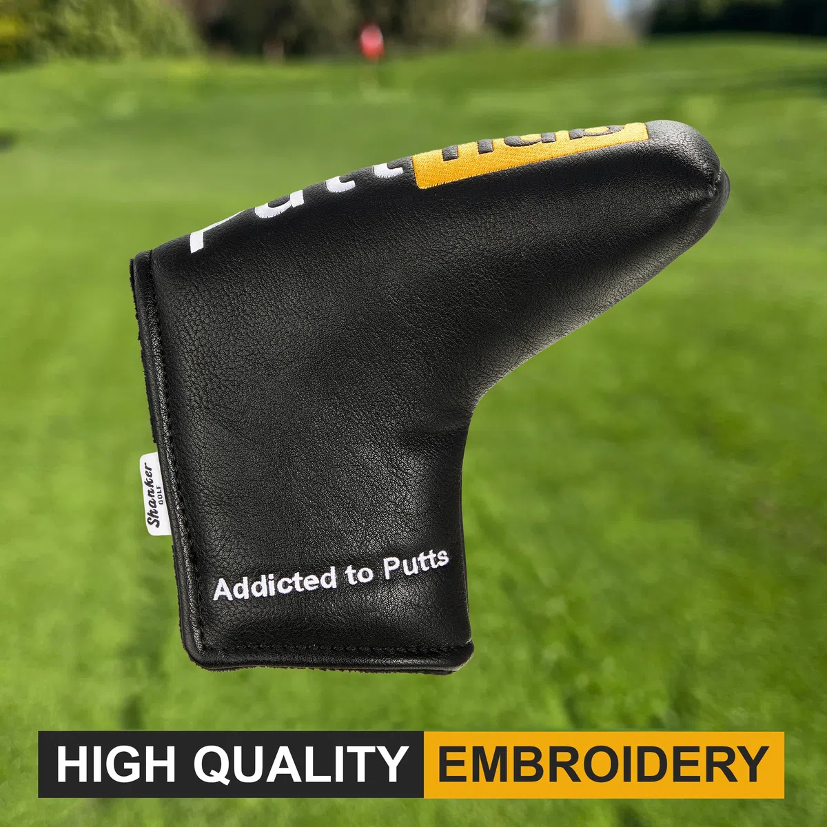 Shanker Golf Putter Cover - PuttHub - Divertente copertura per putter con lama in pelle PU di grado Tour - Copritesta divertente per mazze da golf - Regalo scherzoso per golfisti - Idea regalo per