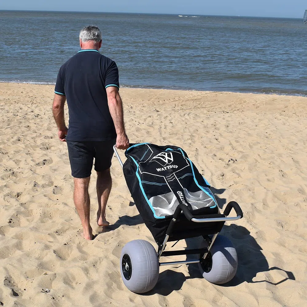 Carrello in alluminio per Sup - Ruota palloncino ideale per la sabbia