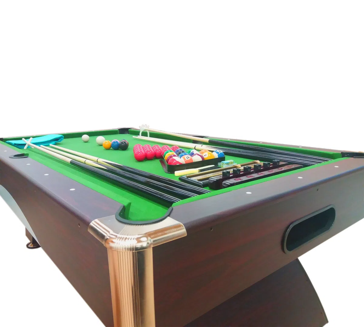 Simba Srl Tavolo da Biliardo Carambola Misura 220 x 110 cm - Leonida Snooker Verde 8 ft 8 Piedi - Accessori Carambola