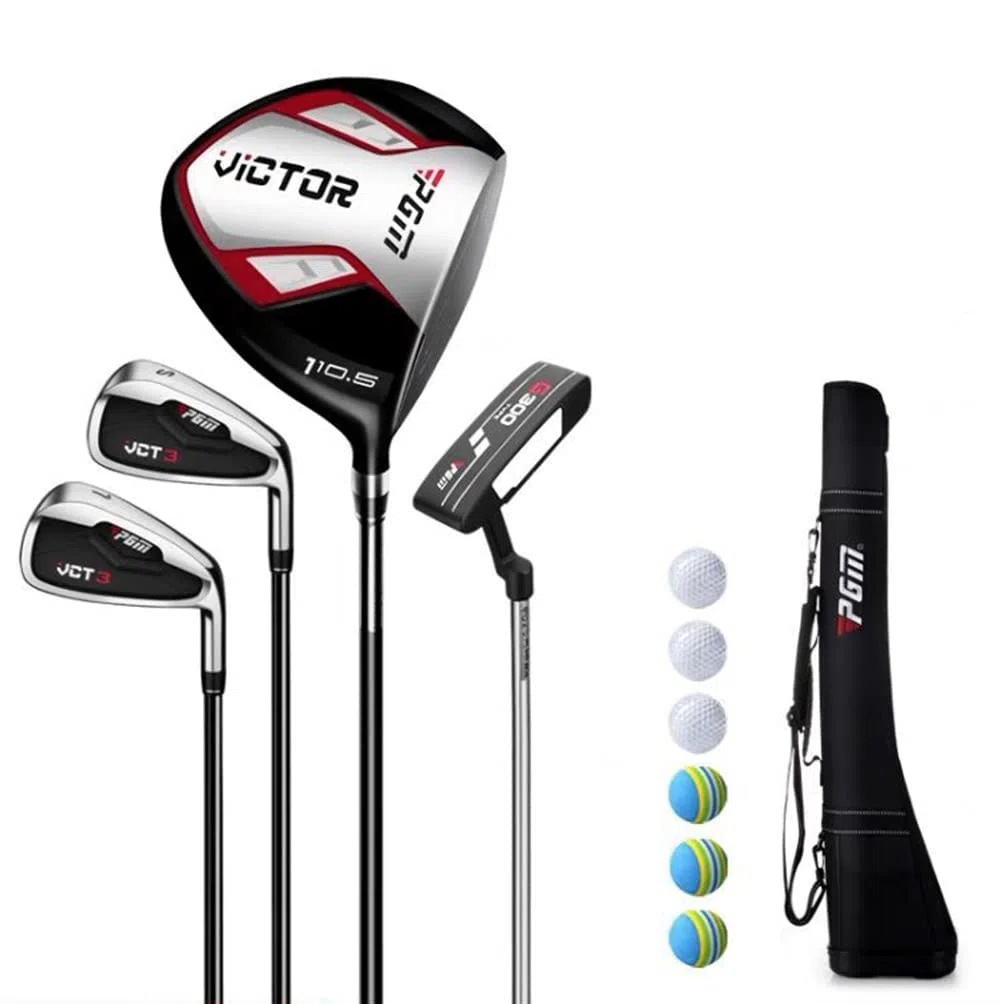 Set da Golf da Uomo,Set Completo per Principianti,4 Mazze da Golf e Sacca con Carrello,Stecca in Grafite,Mano Destra