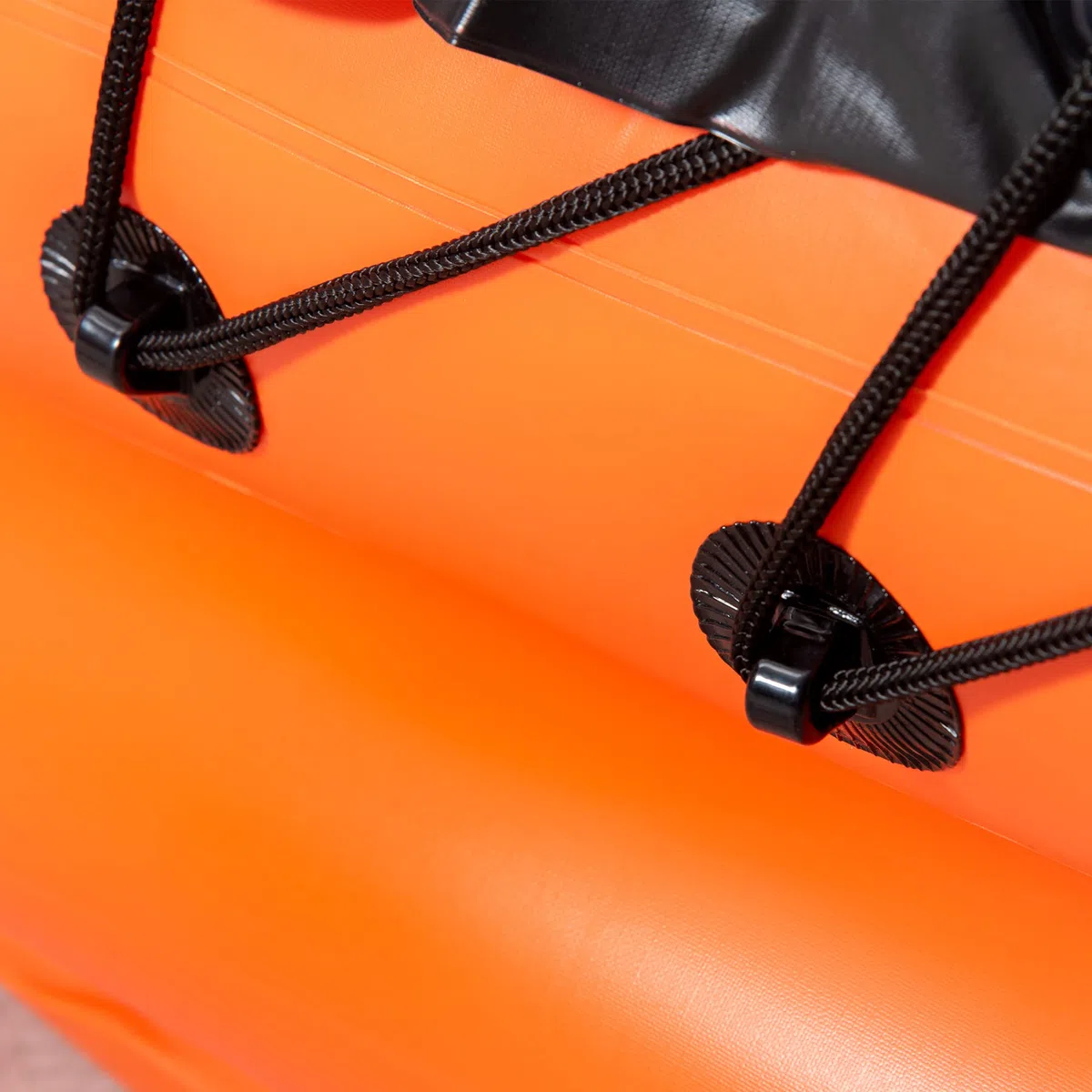 Outsunny Canoa Gonfiabile 1 Posto Kayak con Remo in Alluminio, Kit Riparazione e Pompa per Gonfiaggio, Arancione