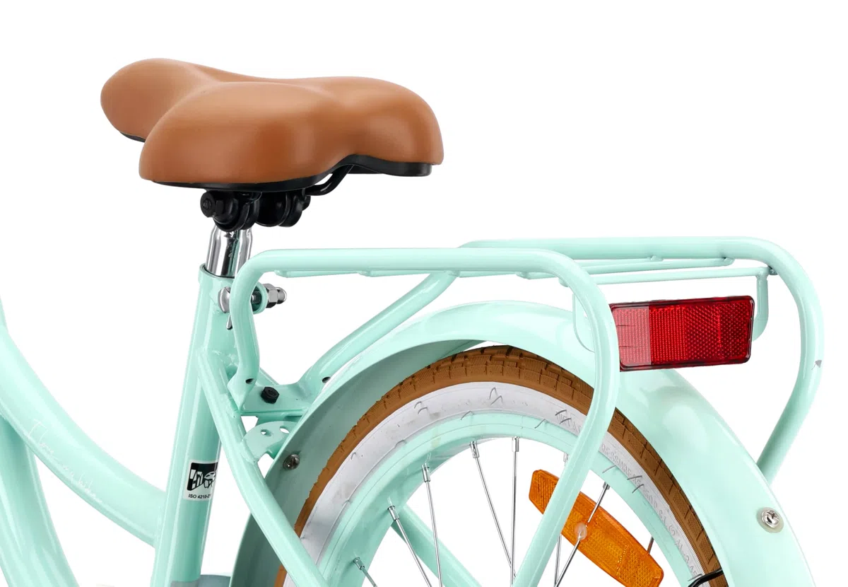 sun baby FLOWER BIKE RETRO Bicicletta per una bambina - telaio in acciaio, freni V-brake, parafanghi, copricatena, fanali, campanello, regolabile