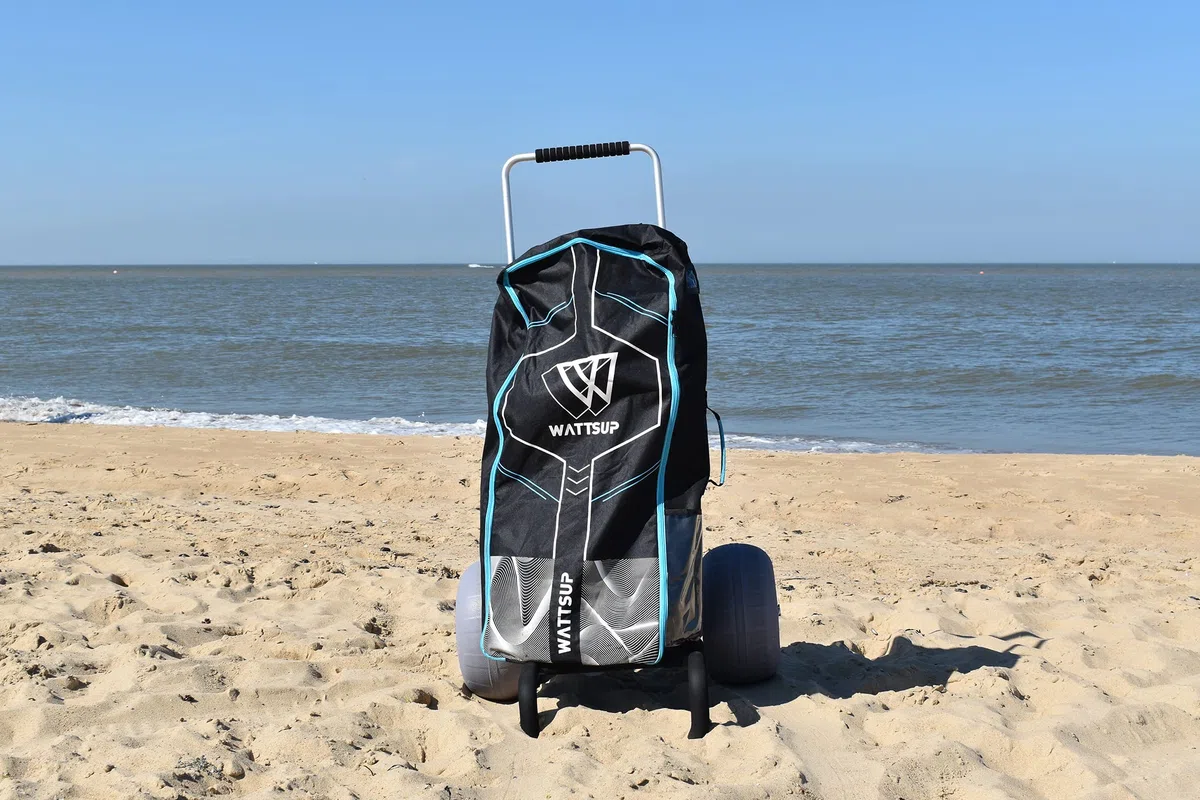 Carrello in alluminio per Sup - Ruota palloncino ideale per la sabbia