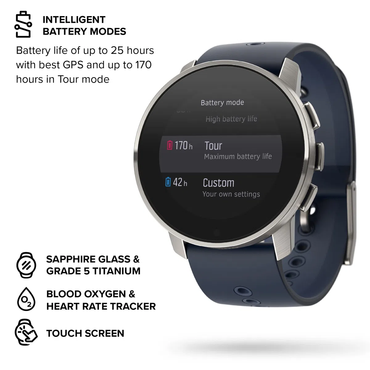 SUUNTO 9 Peak Pro Orologio Sportivo Uomo e Donna, Smartwatch Impermeabile GPS Activity Tracker, Monitoraggio Salute 24/7, 95+Sport, Cardiofrequenzimetro, Altimetro, Barometro, Autonomia 21 Giorni