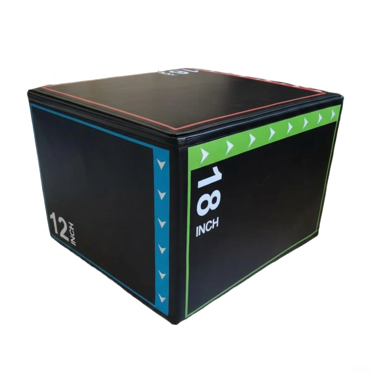 Plyo Box 3 in 1 in schiuma ad alta densità per esercizi di salto ed esercizi di palestra a casa, ammortizzante, stabile, nero (30 x 40 x 45 cm)