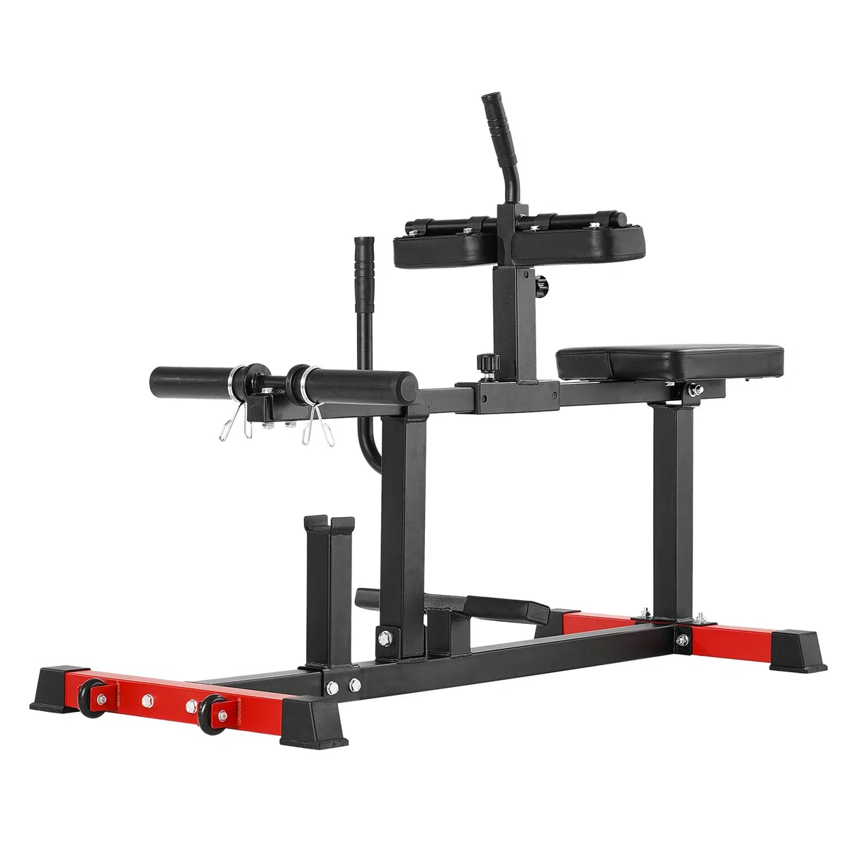 VEVOR Macchina per Polpacci da Seduti, Macchina Esercizio per Gambe per Sollevamento 199,5 kg, Regolazione Altezza Maniglia 5 Livelli, per Allenamento Polpacci, Piastre di Peso 50 mm