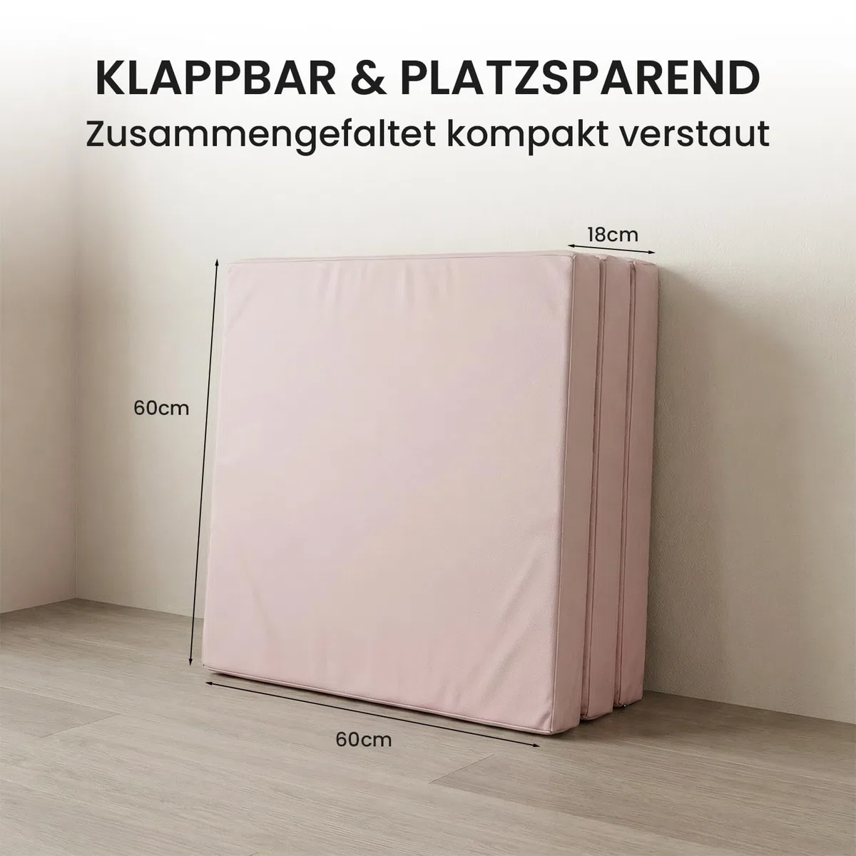 Jeflex - Tappetino pieghevole per pavimenti morbidi, 180 x 60 x 6 cm, prodotto in Germania/tappetino da ginnastica/fitness salvaspazio/tappetino da gioco per cameretta dei bambini