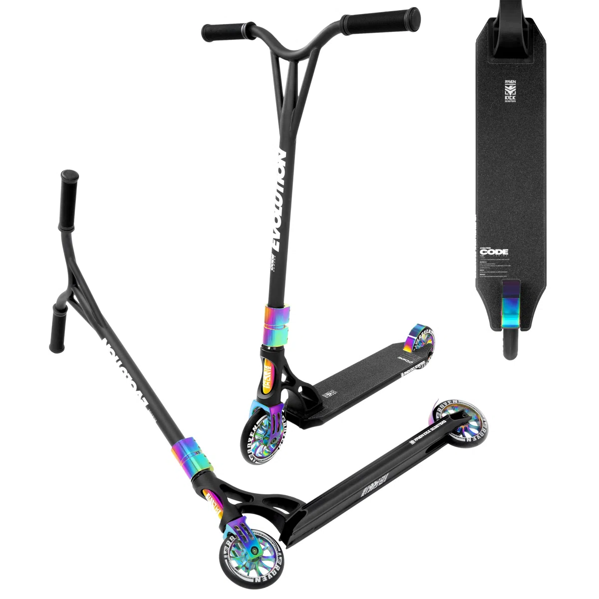 RAVEN Monopattino Acrobatico/Freestyle, Monopattino, Urbano Scooter Evolution Code 120mm