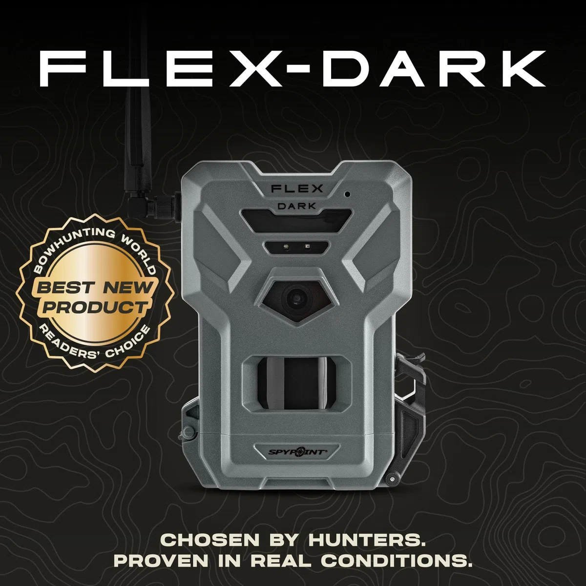 SPYPOINT Flex-Dark Telecamera Cellulare da Sentiero, Foto da 40MP, Video 1080p + Audio, Fotocamera da Gioco Senza Bagliore, Visione Notturna da Caccia, Attivazione del Movimento, Rilevamento 30m