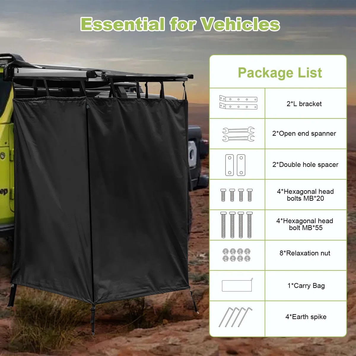 Tenda Doccia Campeggio, Oxford Impermeabile Rifugi Privacy per Il Campeggio, Elevata Resistenza agli Strappi Cabina Doccia Campeggio per Auto, Si Monta su Barre Portatutto Universali