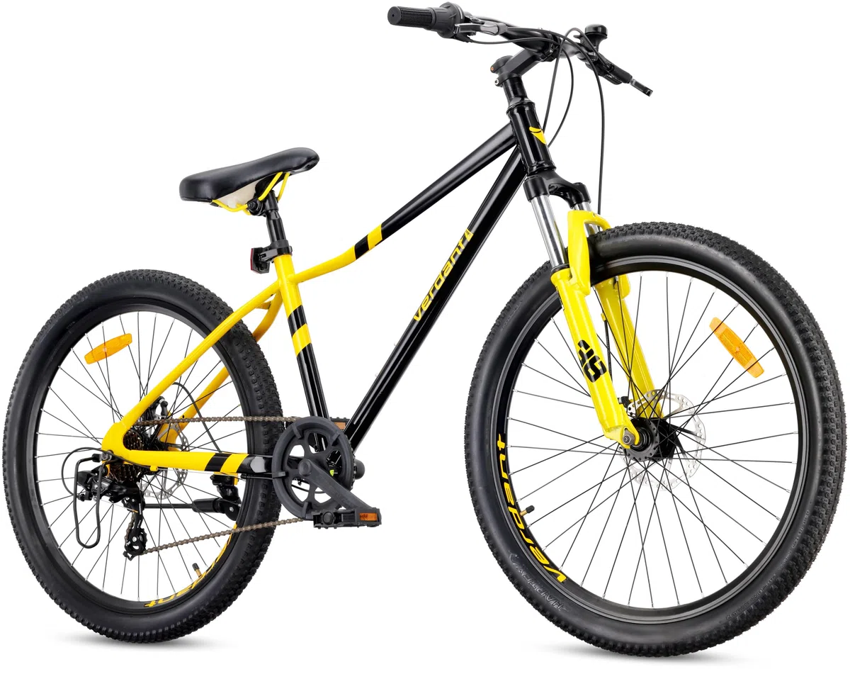 sun baby VERDANT CALIX Bicicletta da 26 pollici, mountain bike per adulti, bici da ciclismo 26" - ammortizzatore, freni a disco, cambio a 7/21 velocità