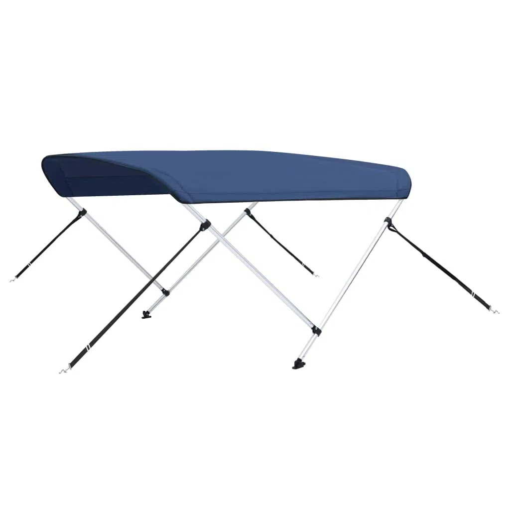 IKAYAA Tendalino per Barca Tendalino Bimini in Alluminio con Telaio in Lega di Alluminio Tendalino Parasole Impermeabile per Barca-Blu-180 x 130 x 110 cm