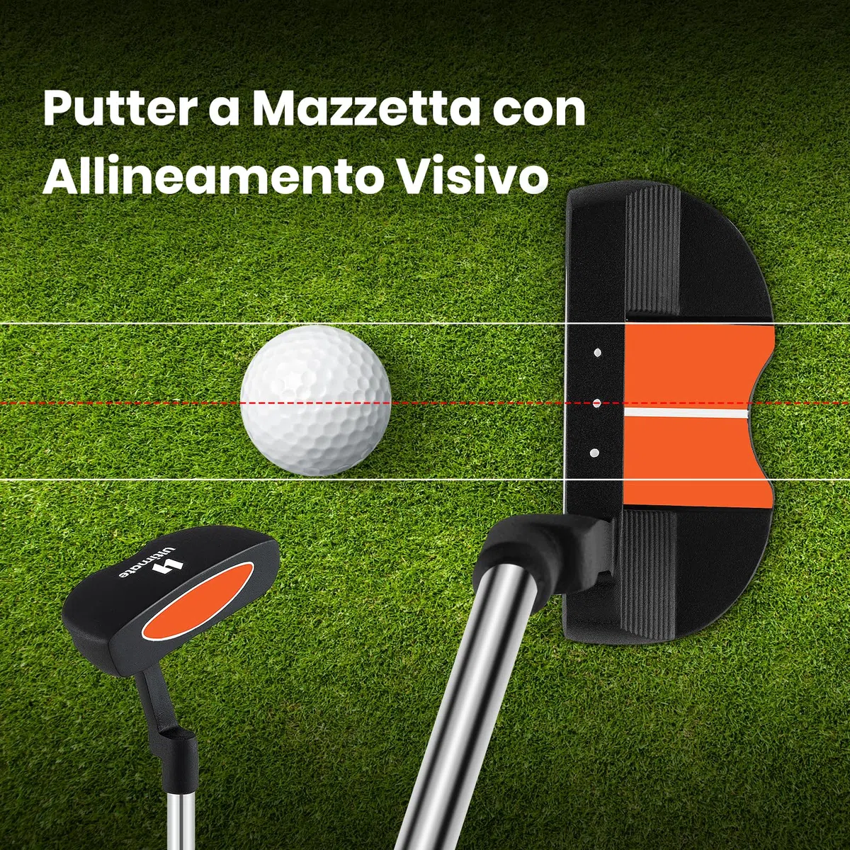 GYMAX Set Completo di Mazze da Golf per Bambini, Include 205CC #3 Fairway, Ferri #7 & #9, Putter, Copritesta, Sacca da Golf Portatile con Cappuccio Antipioggia, per Ragazzi 8-10/11-13 Anni