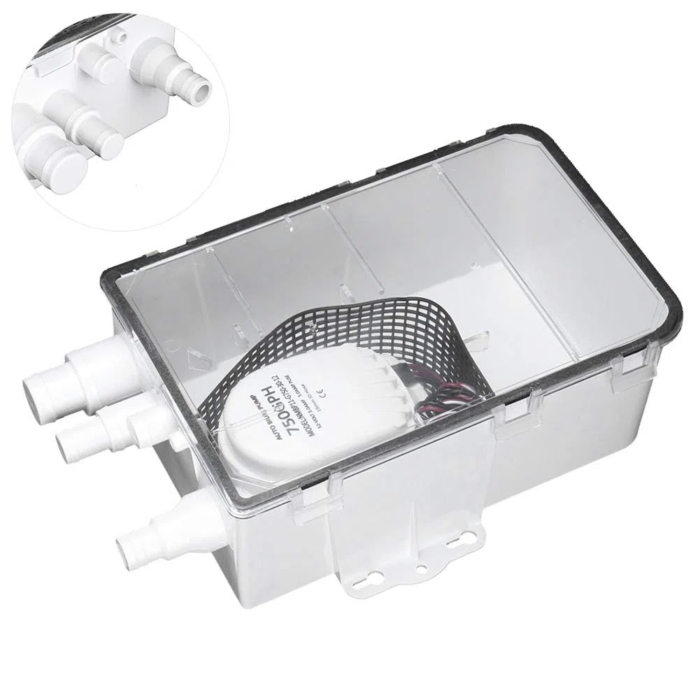 Pompa per Doccia per Barca, Pompa per Vasca Doccia Marina per Barca, Ingressi di Scarico, Kit di Scarico, di Pompa di Sentina, di Pompa di Sentina, 12 V, 750 GPH