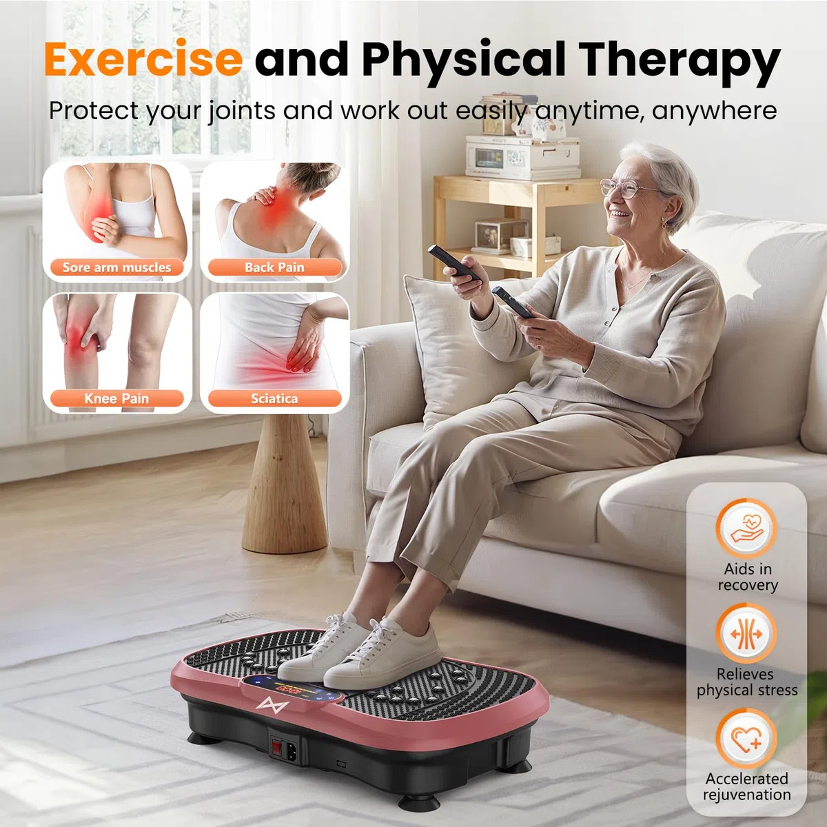 Macchina per esercizi a piastra vibrante, allenamento per tutto il corpo, piattaforma fitness, macchina di drenaggio linfatico per perdita di peso, tonificare, benessere, palestra domestica