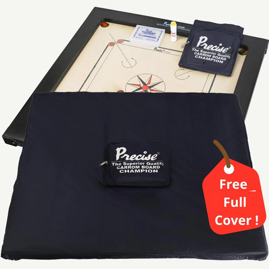 Precise Champion Profi Carrom - Ama-12 mm - 16 kg Torneo Board - India - Completo