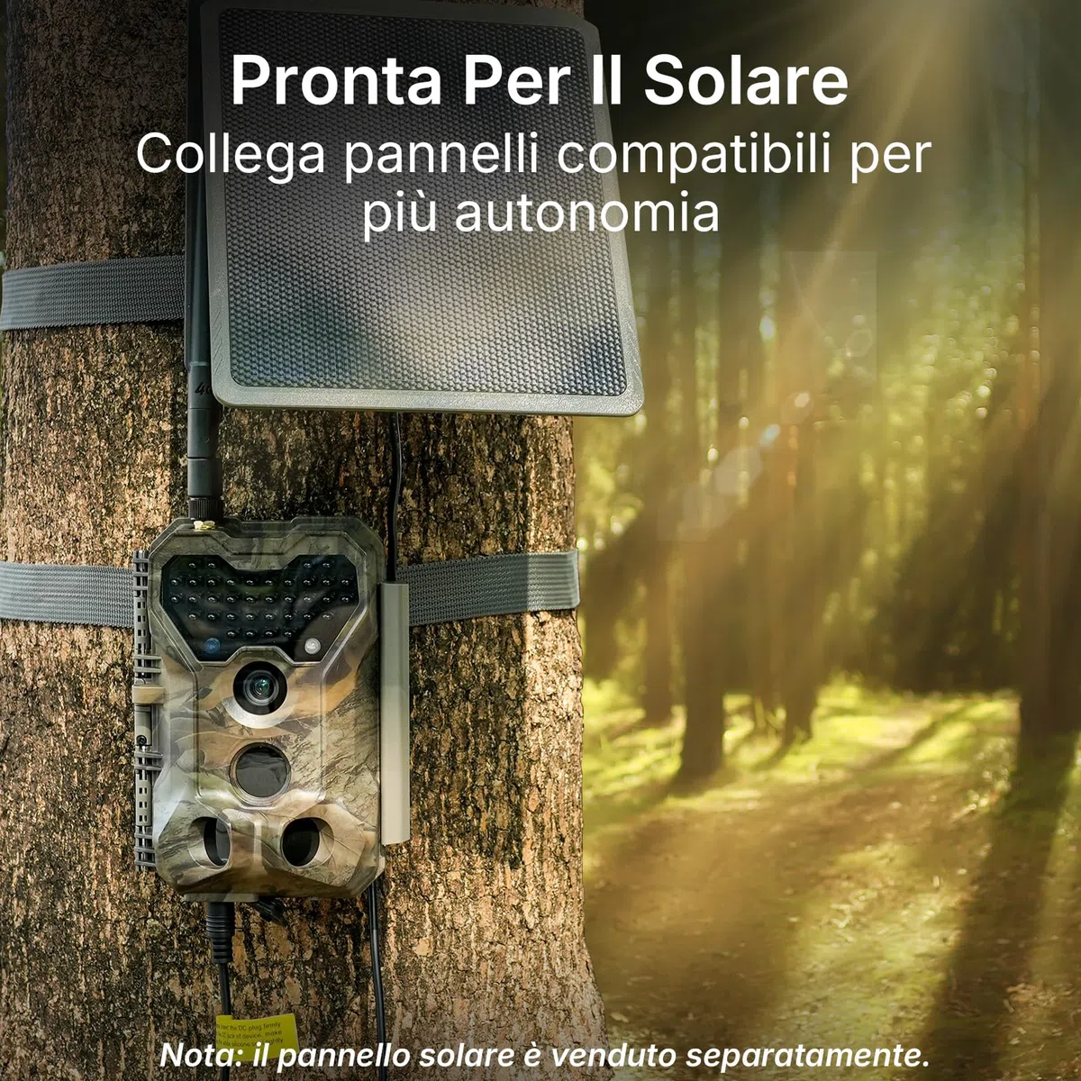 GardePro X70 Pro Fototrappola WiFi 4G LTE con Streaming Live e GPS, Batteria Ricaricabile da 7800 mAh, Scheda SD da 64 GB, 48MP 1296P Fototrappola Notturna, IP66 Foto Trappola per Animali