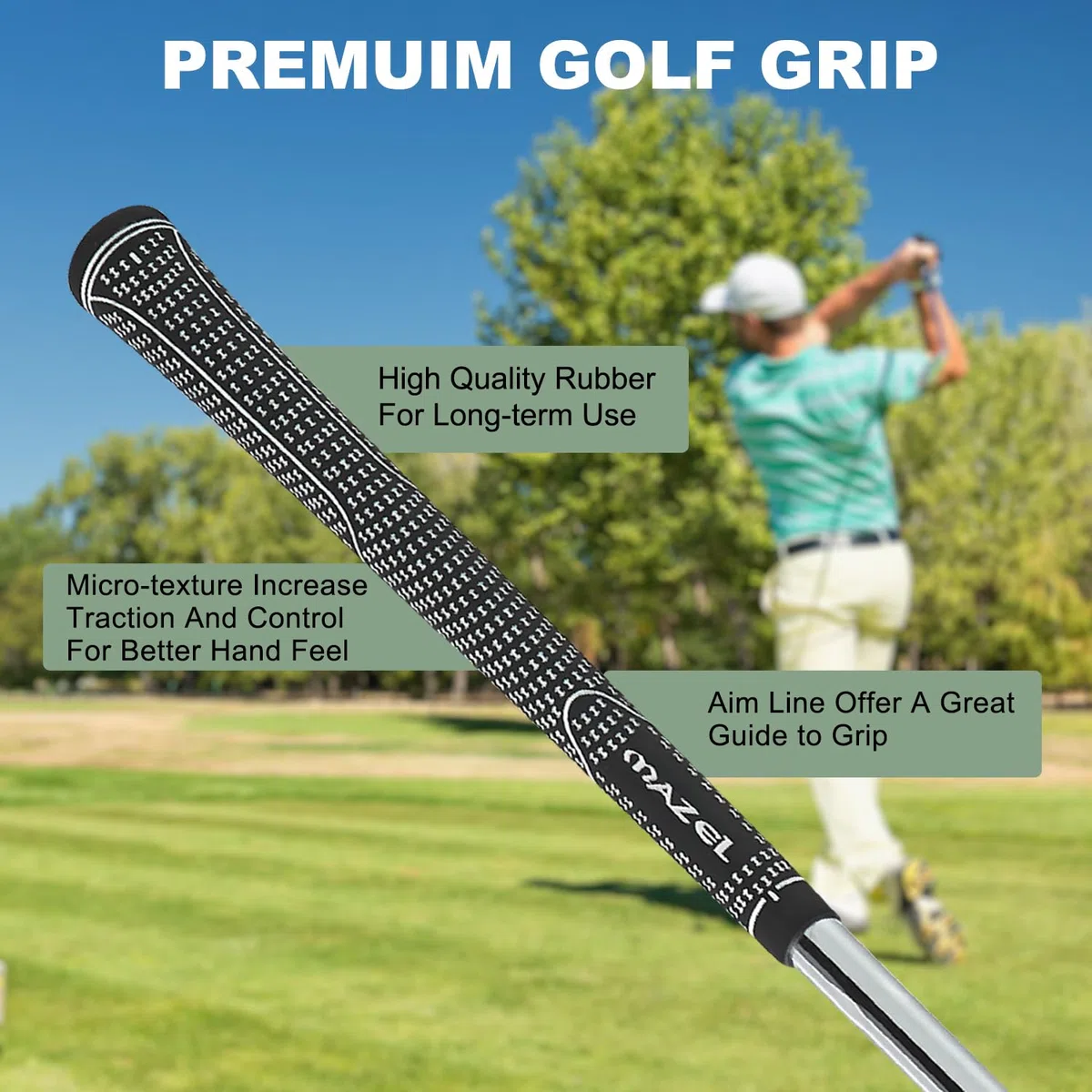 MAZEL Golf Wedge Club 48,50,52,54,56,58,60 gradi, QPQ nero, argento, zeppe di sabbia da uomo