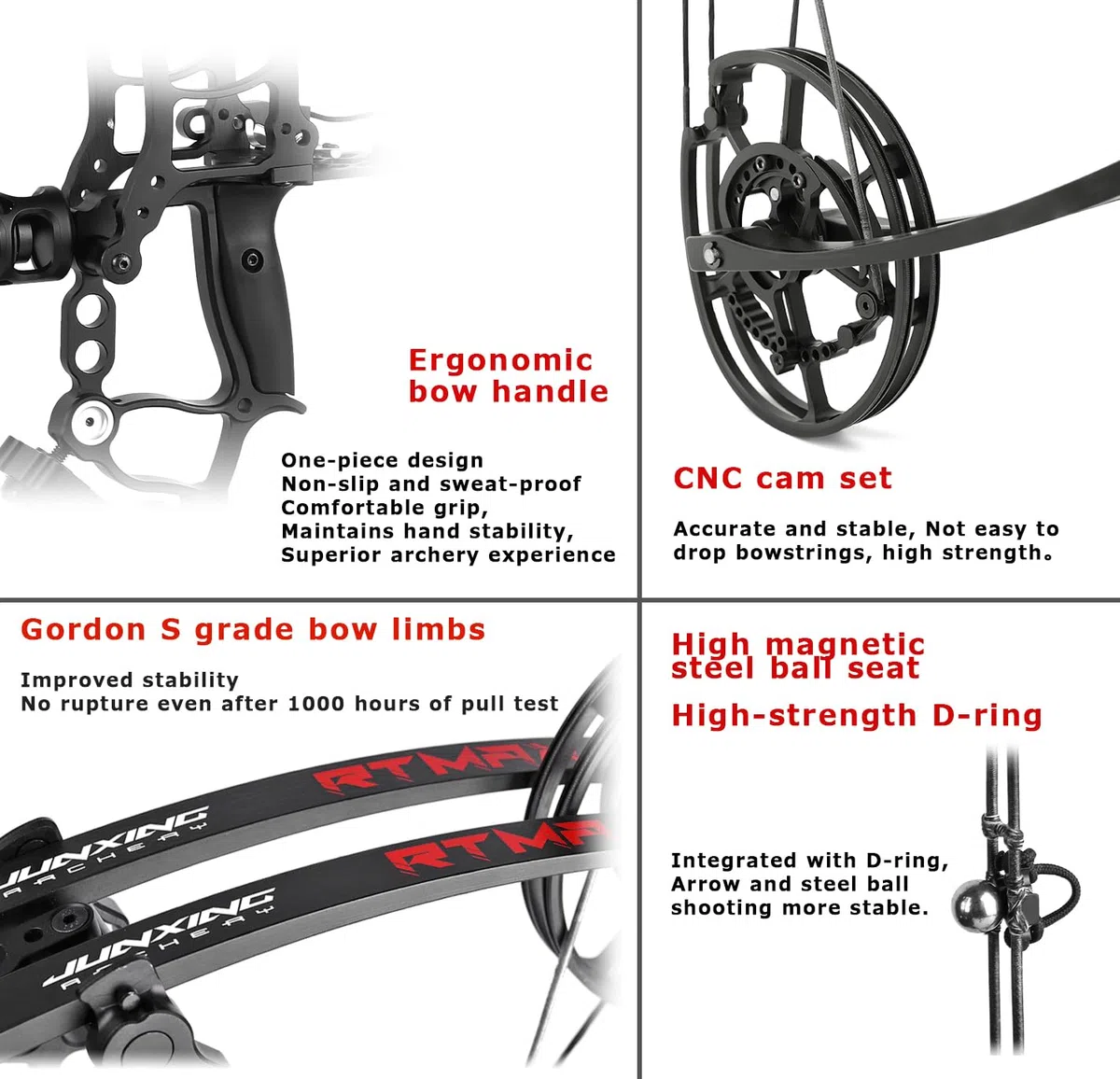 20" Arco Compound 40~65lbs Arco a Sfera in Acciaio,Utilizzare Frecce e Sfere in Acciaio,Arco da Caccia per Adulti per Tiro con L'Arco da Caccia RH & LH