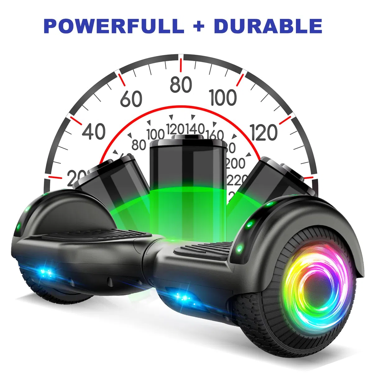 Hoverboard Scooter elettrico fuoristrada autobilanciante a due ruote con altoparlante wireless Bluetooth