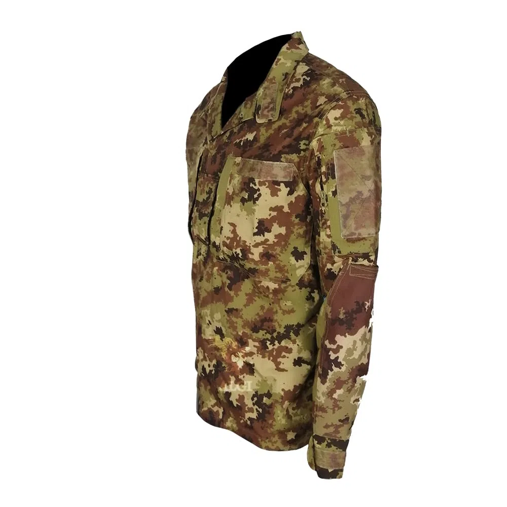 ALGI Uniforme Mimetico da Combattimento Antistrappo Vegetato con 2 Pantaloni (MOD. Soldato Futuro)