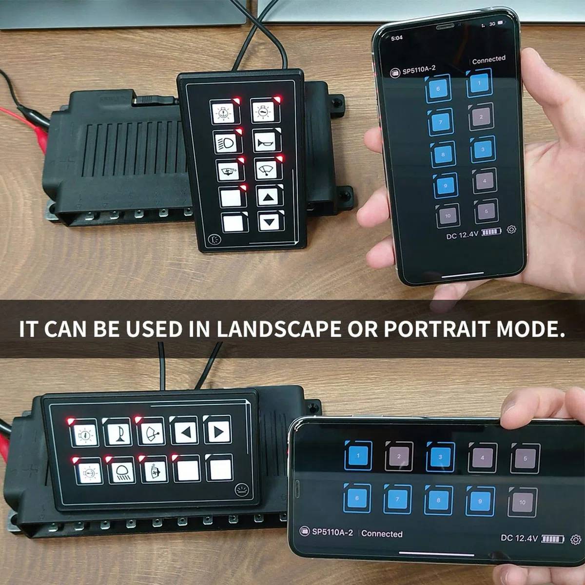 Pannello Interruttori di Controllo, Pannello Interruttori LED Touch per Barca per Clacson o Tergicristallo