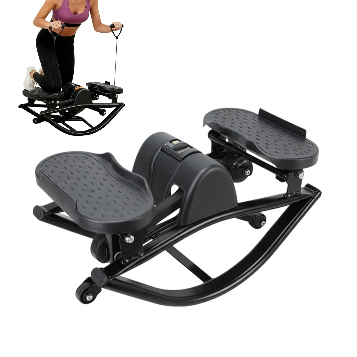 Fitness Rock Stepper - Macchina per allenamento, resistente, per casa, palestra, ufficio, appartamento, per uomini, donne, gambe, glutei, addominali, ginocchia, articolazioni, allenamento cardio