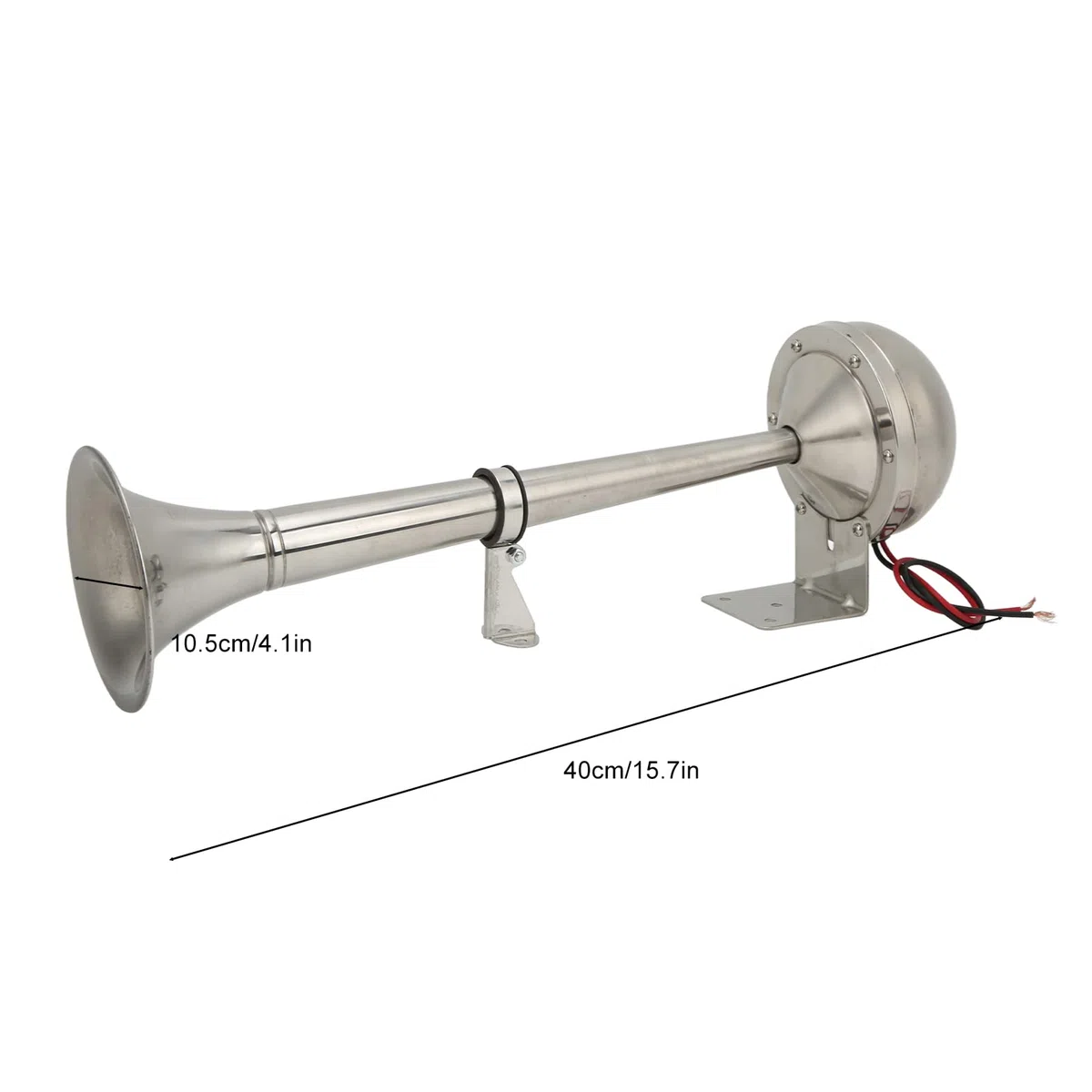 Clacson per Barca, Tromba Singola Forte 328DB 12V 30W VXH1112MAR‑C Tromba D'aria Universale in Acciaio Inossidabile per Barche Camper Yacht