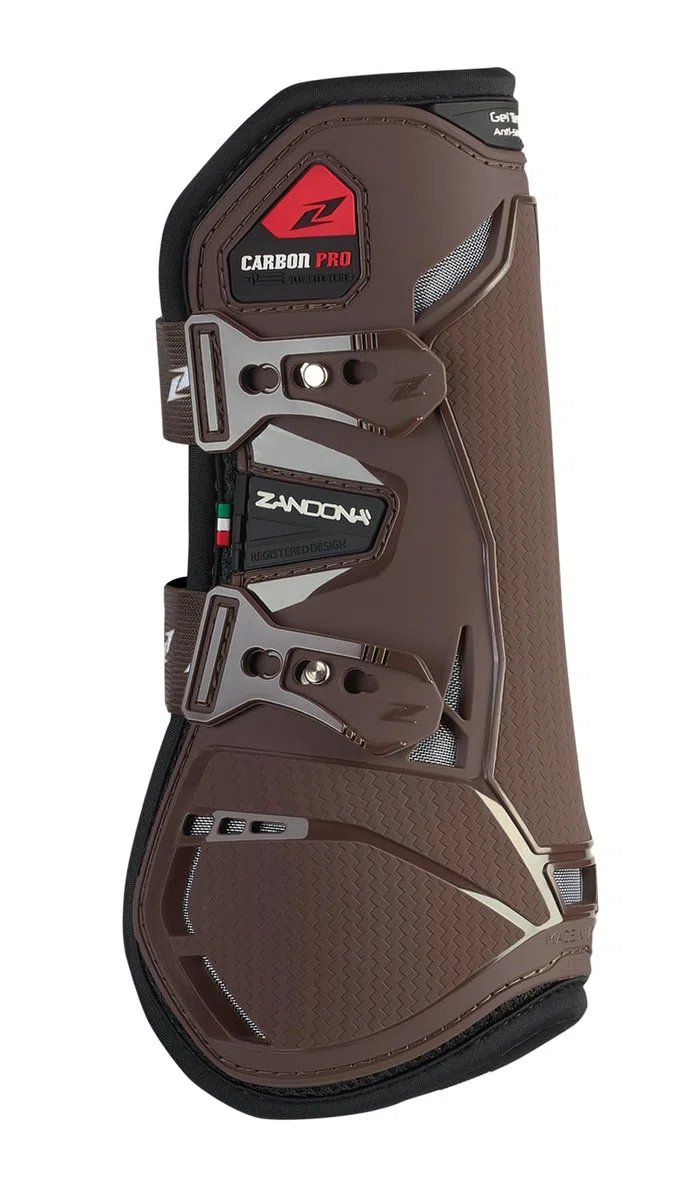Zandonà Carbon PRO Tendon, Paratendini Salto Ostacoli Unisex Adulto, Marrone, Large
