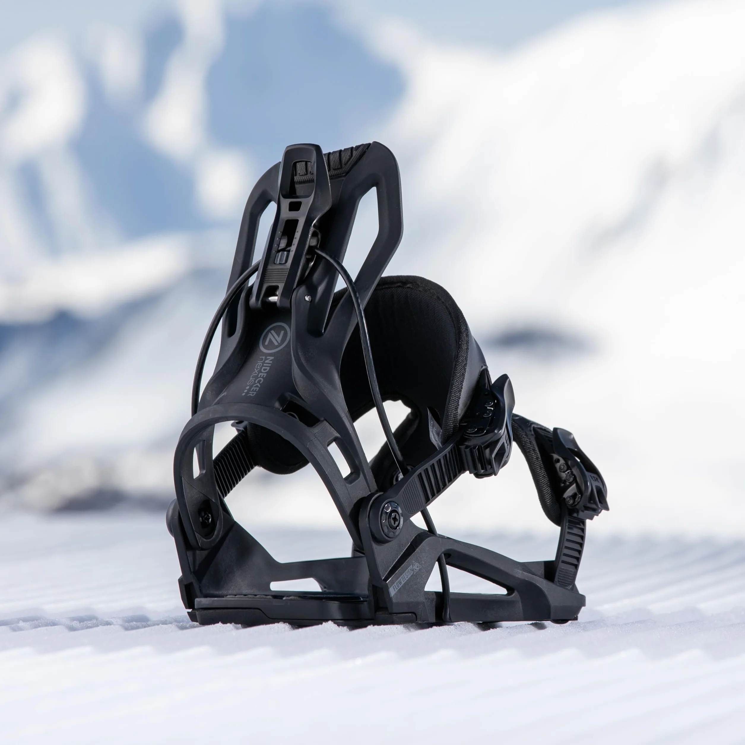 Attacchi da snowboard Nidecker Flow Nexus Confortevole flex all-mountain con piastra di base in nylon rinforzato con vetro
