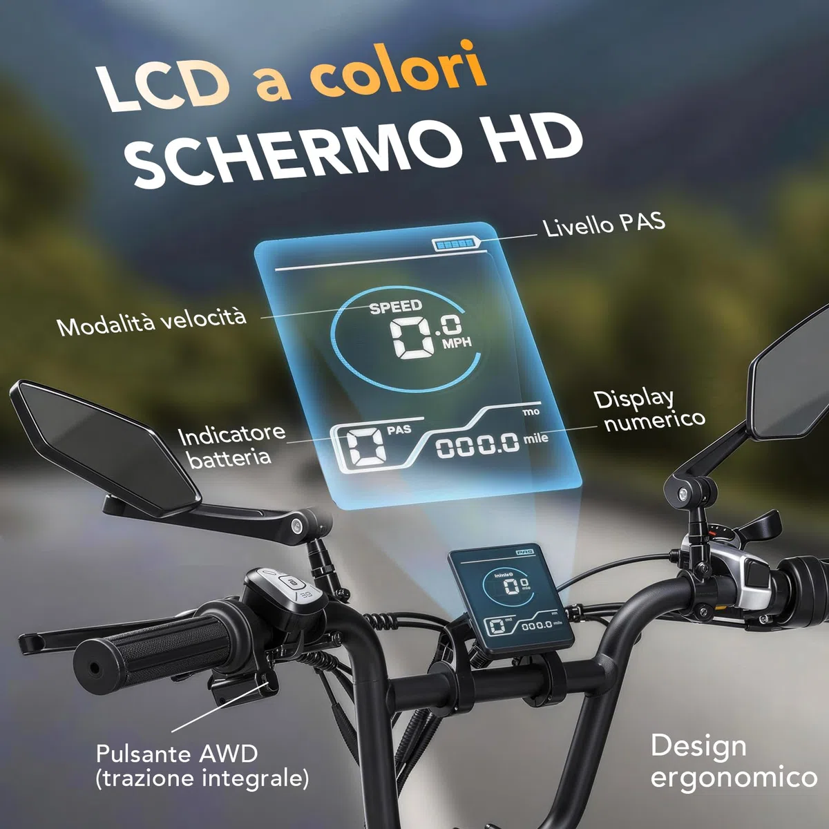 D20PRO Folding electric bicycle features dual motors with single/dual 36V 20A/42.4AhH removable batteries, 20" x 3.0" wide tires, and hydraulic brakes.