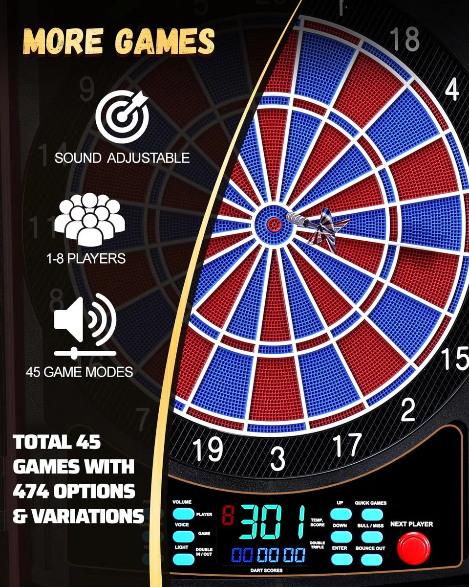 Freccette Bersaglio Elettronico [Modalità di Gioco Cricket], Professionale Freccette Elettronico - Aquila