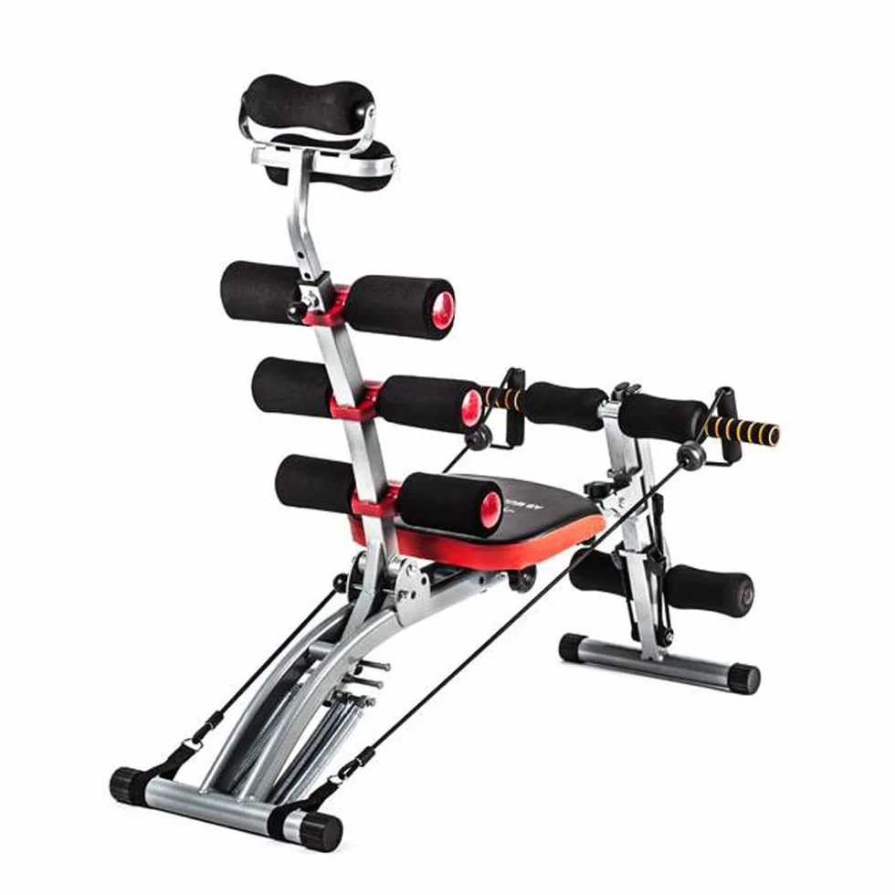 TechFit Panca Multifunzione Multi Crunch Total Trainer - Rivoluzionario 6 in 1 Panca Addominali, Ideale per tonificare ed esercitare i Muscoli Addominali, Vita, Schiena, Spalle e Gambe