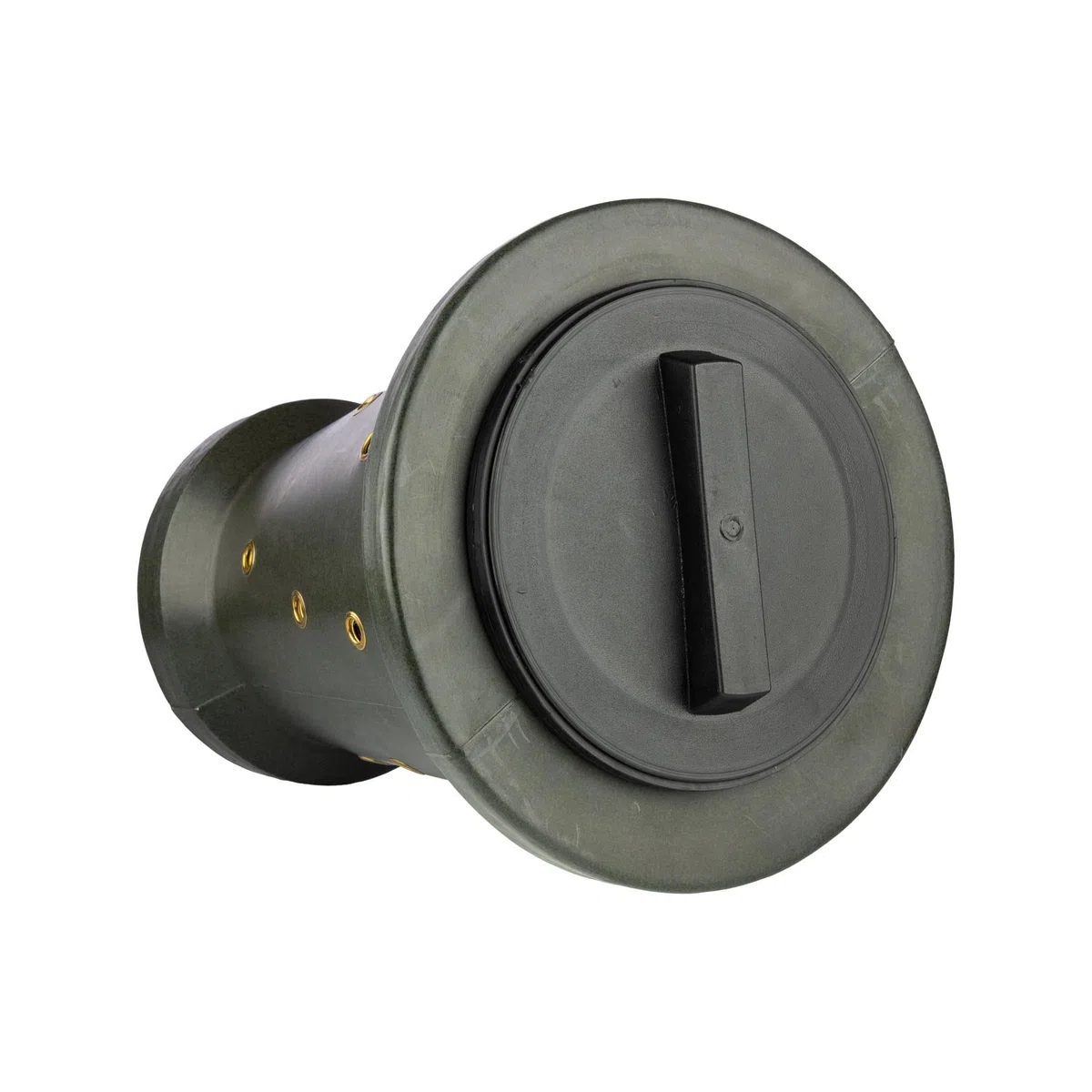 EUROHUNT - Cono di alimentazione 2.0 con ancoraggio a terra e corda di fissaggio, rinforzato con occhielli in metallo, fori spessi 14 mm, verde, portata massima 18 kg