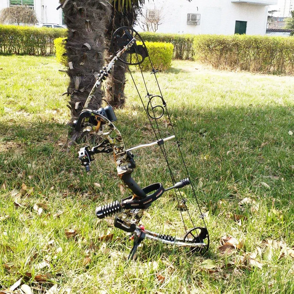 Kit Arco Compound 30-70lbs Regolabile Arco Composto Set Arco da Caccia con Accessori Arco e Frecce in Carbonio