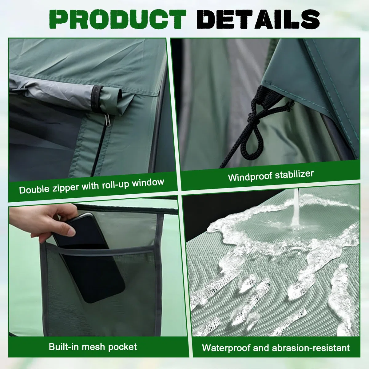 Tenda da Campeggio Pop-up per 4-5 Persone, Tenda Automatica in 3 Secondi, Impermeabile, Protezione Solare, Tenda Familiare a Cupola Portatile Leggera per Campeggio All'aperto