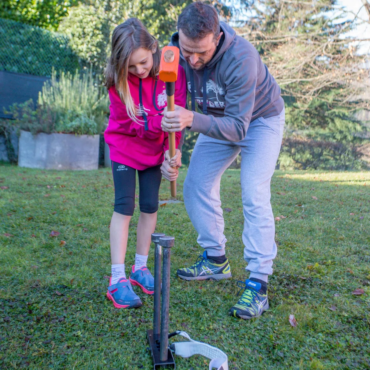 SOS02 - Outdoor Kit White Line per Principianti - Due Cavalletti con Tre Regolazioni di Altezza e Una Linea di 15 Metri