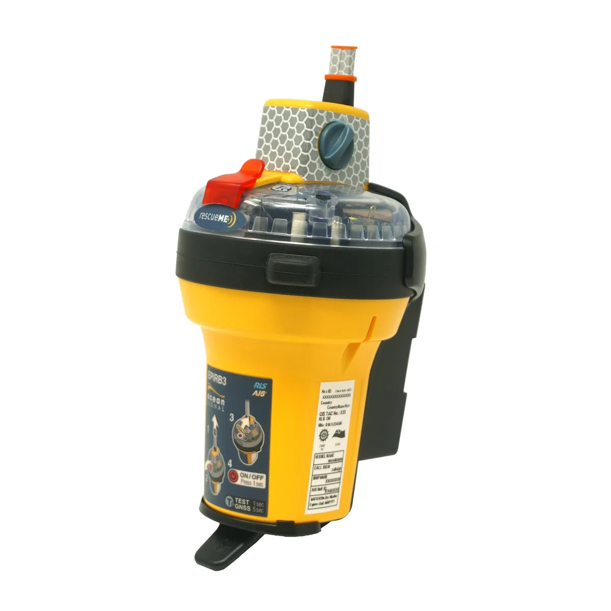 Ocean Signal rescueME EPIRB3 con staffa manuale Categoria 2 – AIS, app mobile, Return Link Service (702S-03932).
