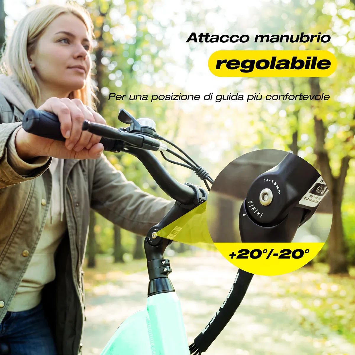 ESKUTE C202 Bicicletta Elettrica 48V 17,5Ah per Adulti 26”, Batteria Rimovibile, E-Bike da Città per Pendolari, Cambio 7 Velocità, 25 km/h, Autonomia fino a 110 km