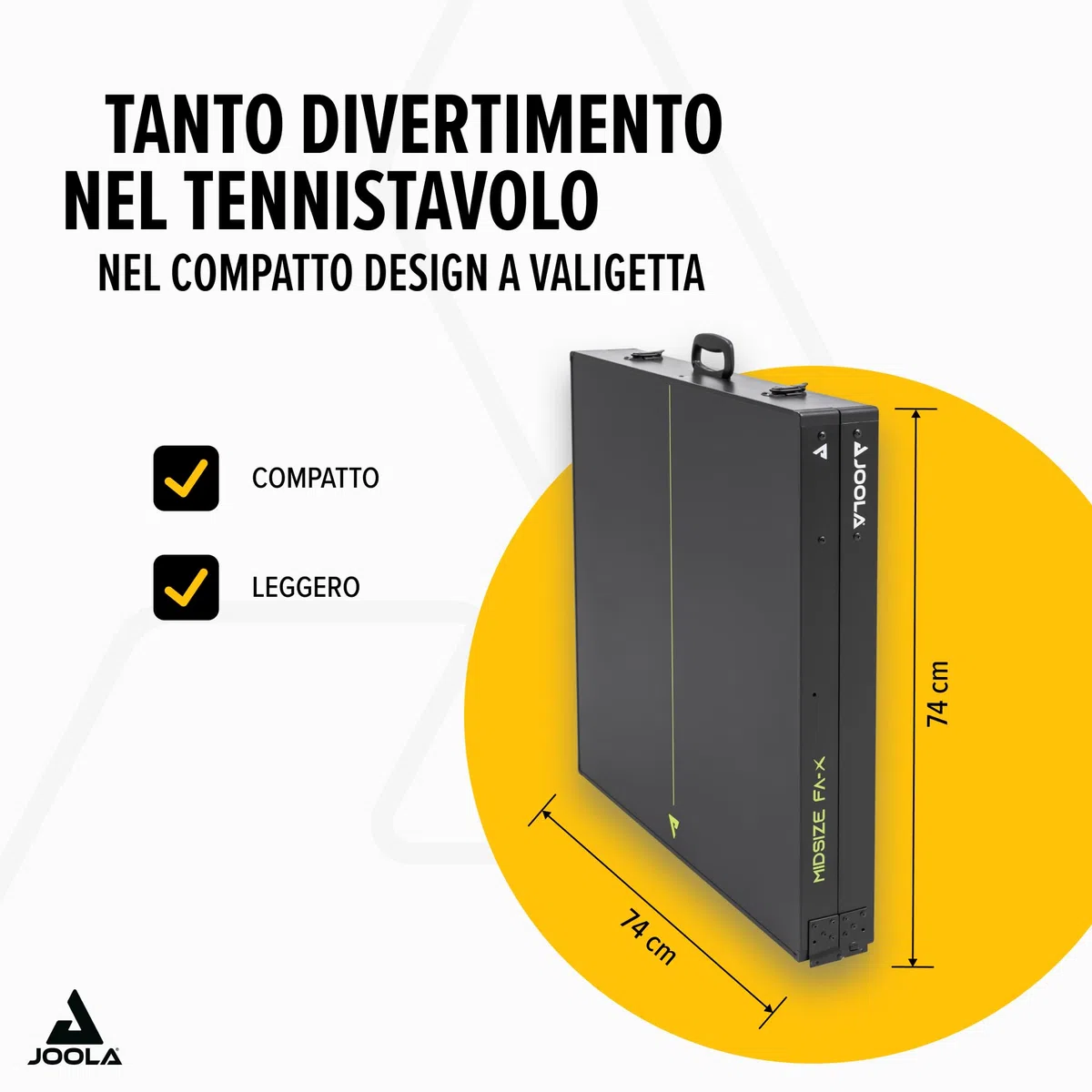 JOOLA Midsize FA-X - Tavolo da ping-pong compatto per interni