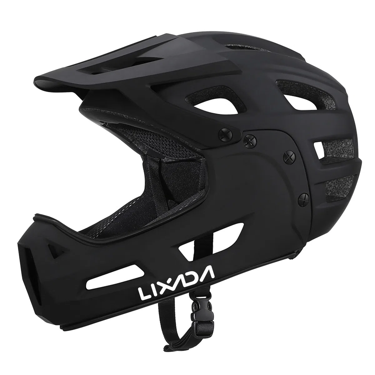 Lixada Casco da ciclismo per adulti, casco integrale da bicicletta, con mentoniera rimovibile e visiera per mountain bike